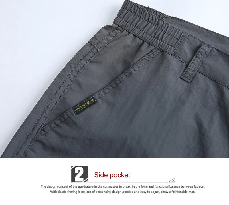 Cargo Pants Men Summer Tacitcal Casual Trousers Waterproof Quick Dry Multi Pocket Pant Male Work Outdoor Joggers Running 5XL