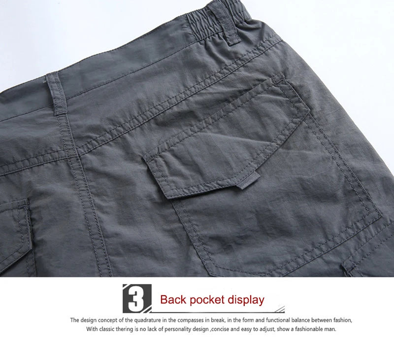 Cargo Pants Men Summer Tacitcal Casual Trousers Waterproof Quick Dry Multi Pocket Pant Male Work Outdoor Joggers Running 5XL