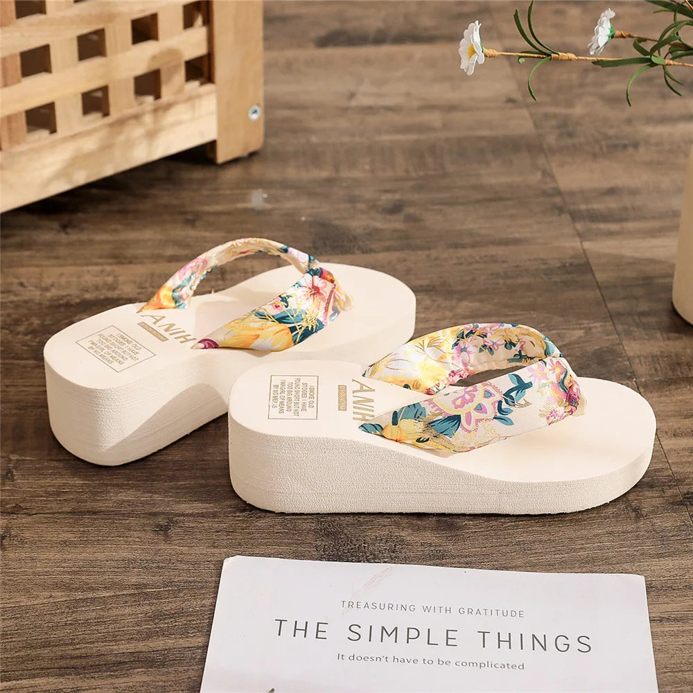 Summer Women Shoes 2026 Fashion Women Flip Flops Summer Beach Platform Slippers Casual Outside Wedges Sandals