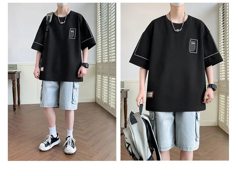 Plus Size 6XL 7XL 8XL T Shirts Hot Sale T-Shirts Men Wearing Big Oversized Tshirts Male Boy Young Tee Tops High Street Clothing