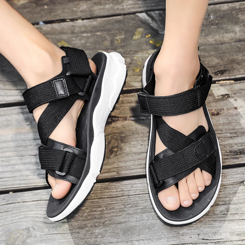 Summer Platform Hiking Sandals Men Brown Outdoor Beach Sandals Woman 2025 Original Luxury Designer Sandals Man sandalias hombre
