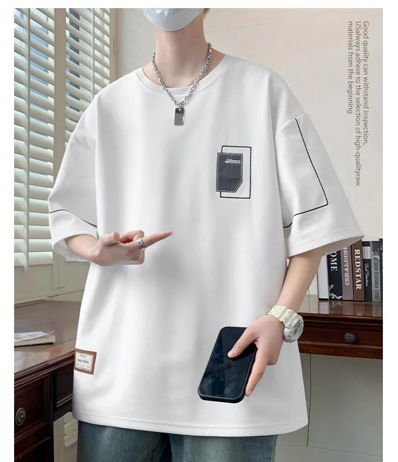 Plus Size 6XL 7XL 8XL T Shirts Hot Sale T-Shirts Men Wearing Big Oversized Tshirts Male Boy Young Tee Tops High Street Clothing