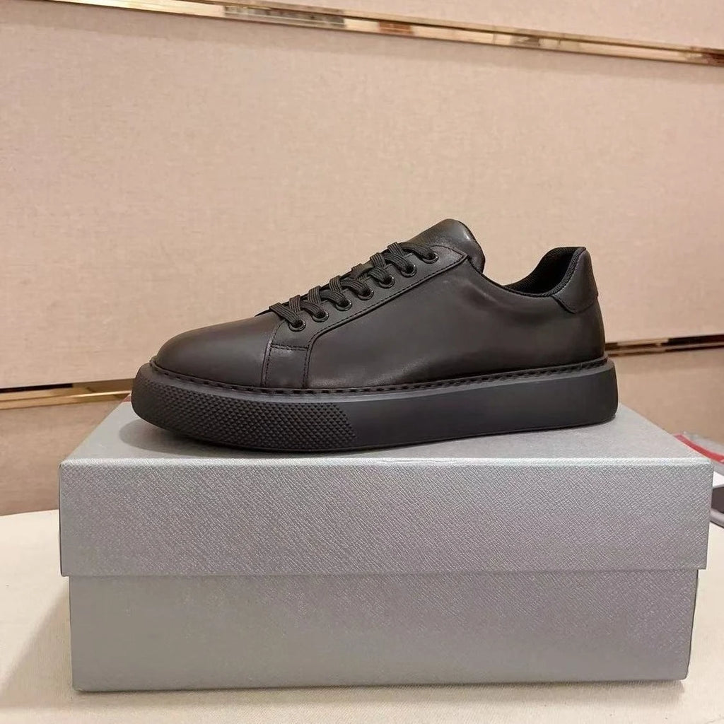 Summer Luxury Sneakers, Genuine Leather Platform Sneakers, Height-Increasing Casual Sneakers, Korean Style White Sneakers