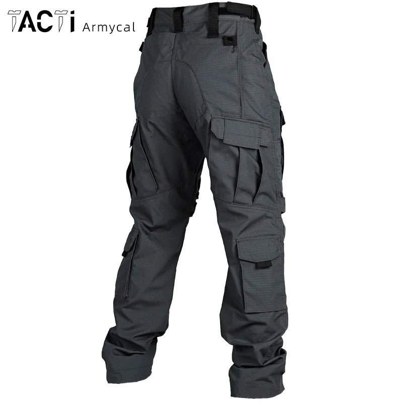 Cargo Pants Men Tactical Trousers Casual Multi Pockets Waterproof Pant Wear-Resistant Casual Trousers Outdoor Hiking Work Man