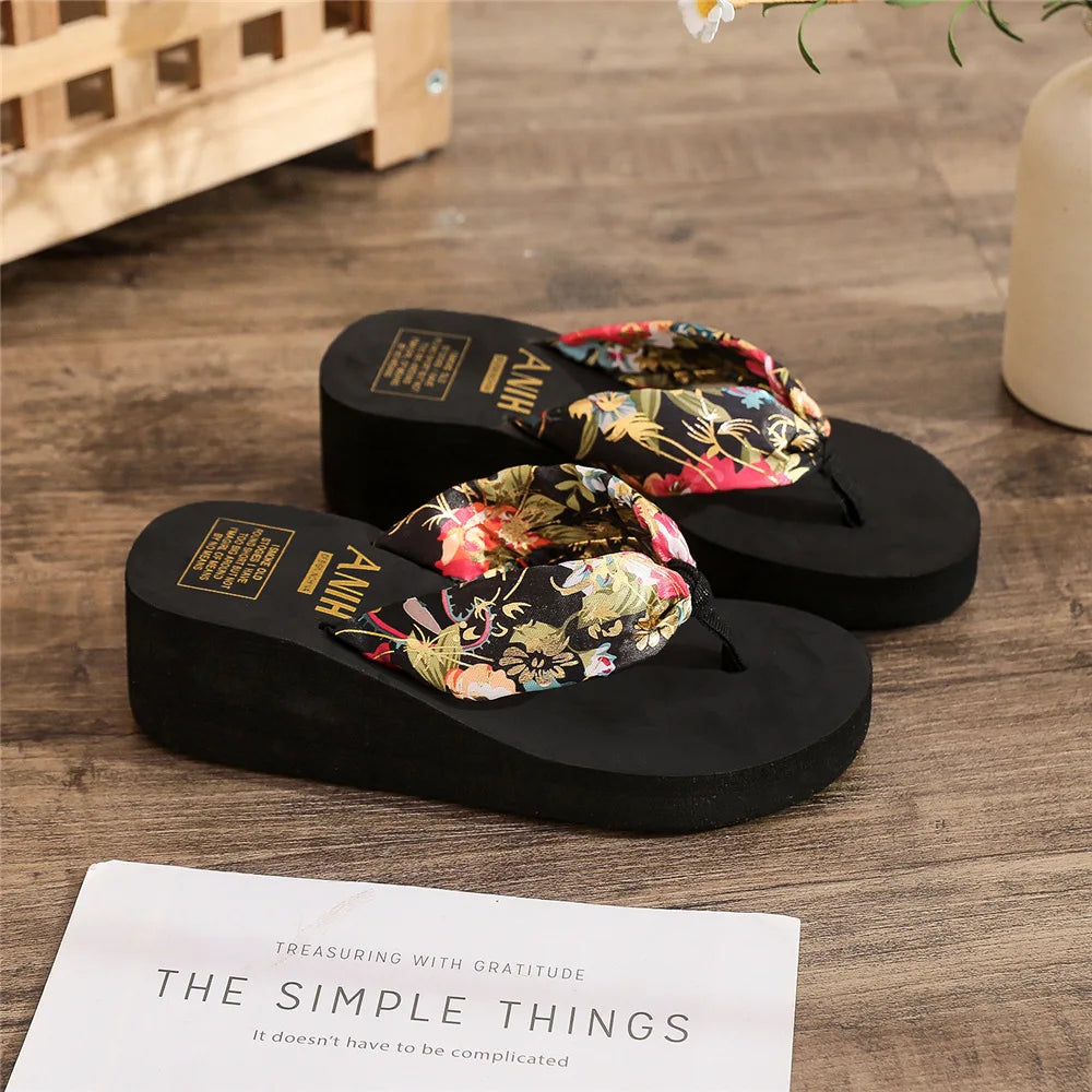 Summer Women Shoes 2026 Fashion Women Flip Flops Summer Beach Platform Slippers Casual Outside Wedges Sandals
