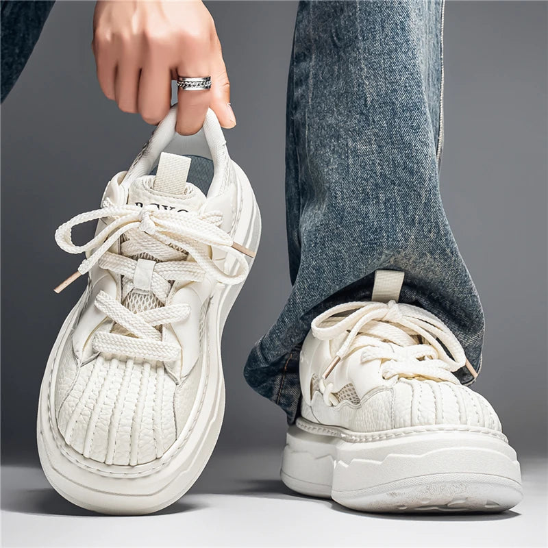 Men Sneakers Spring Lace Up Man Running Shoes Non Slip Platform Shoe High Quality Training Tennis Shoes Wear Resistant Men Shoes