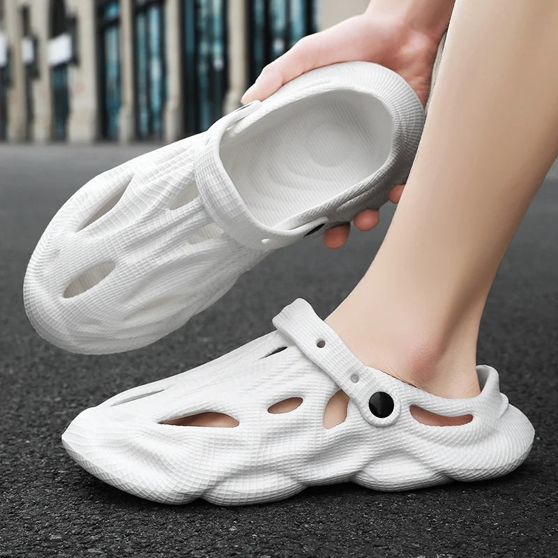 Summer Men Slippers Comfortable Platform Outdoor Sandals 2025 Beach Slippers Flip Flops Male Indoor Home Slides Bathroom Shoes