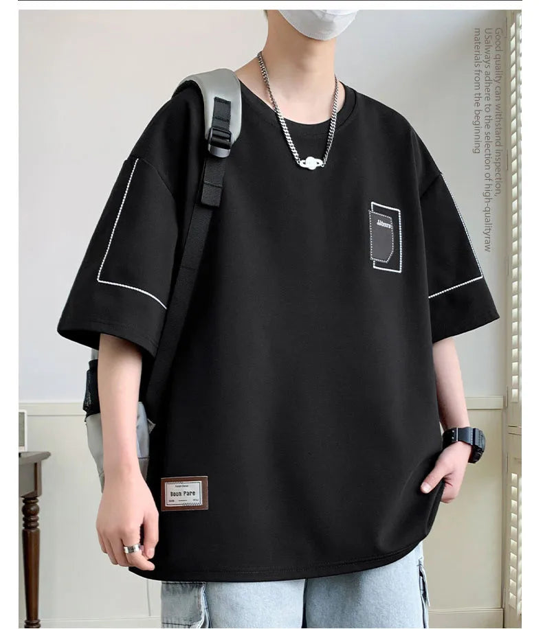 Plus Size 6XL 7XL 8XL T Shirts Hot Sale T-Shirts Men Wearing Big Oversized Tshirts Male Boy Young Tee Tops High Street Clothing