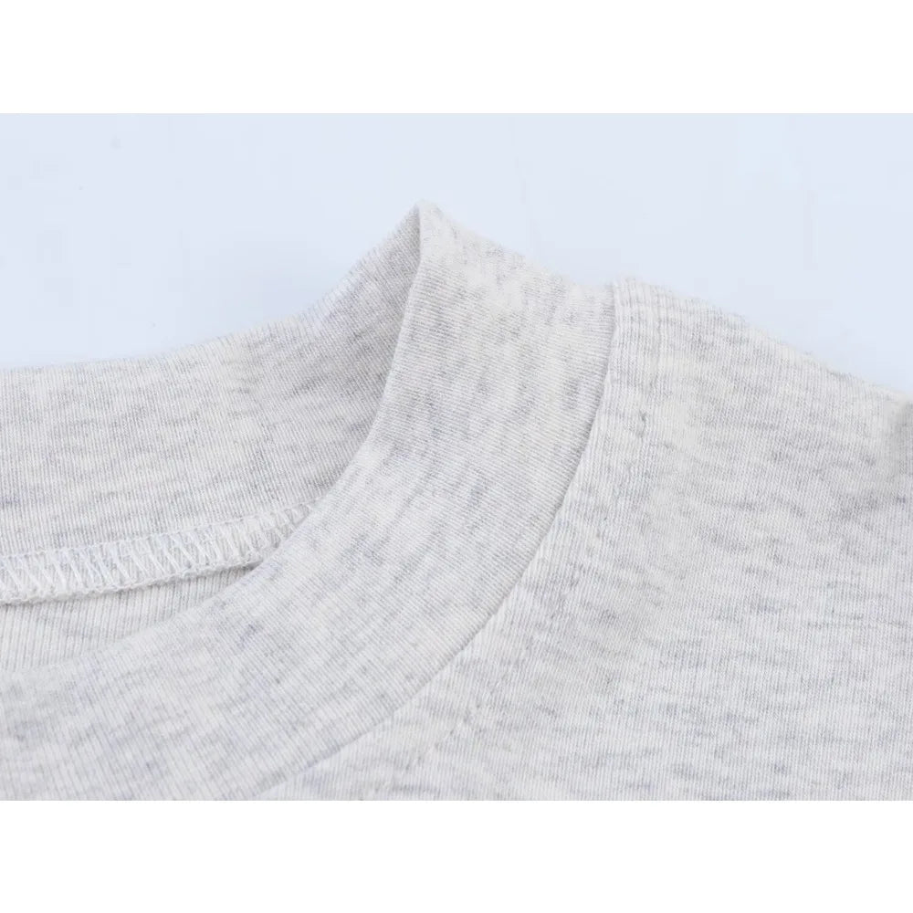 Aesthetic Oversized Text Print T-shirts for Women Casual O-Neck Tees with Contrasting Text Fashion Comfy Short Sleeves T-shirts