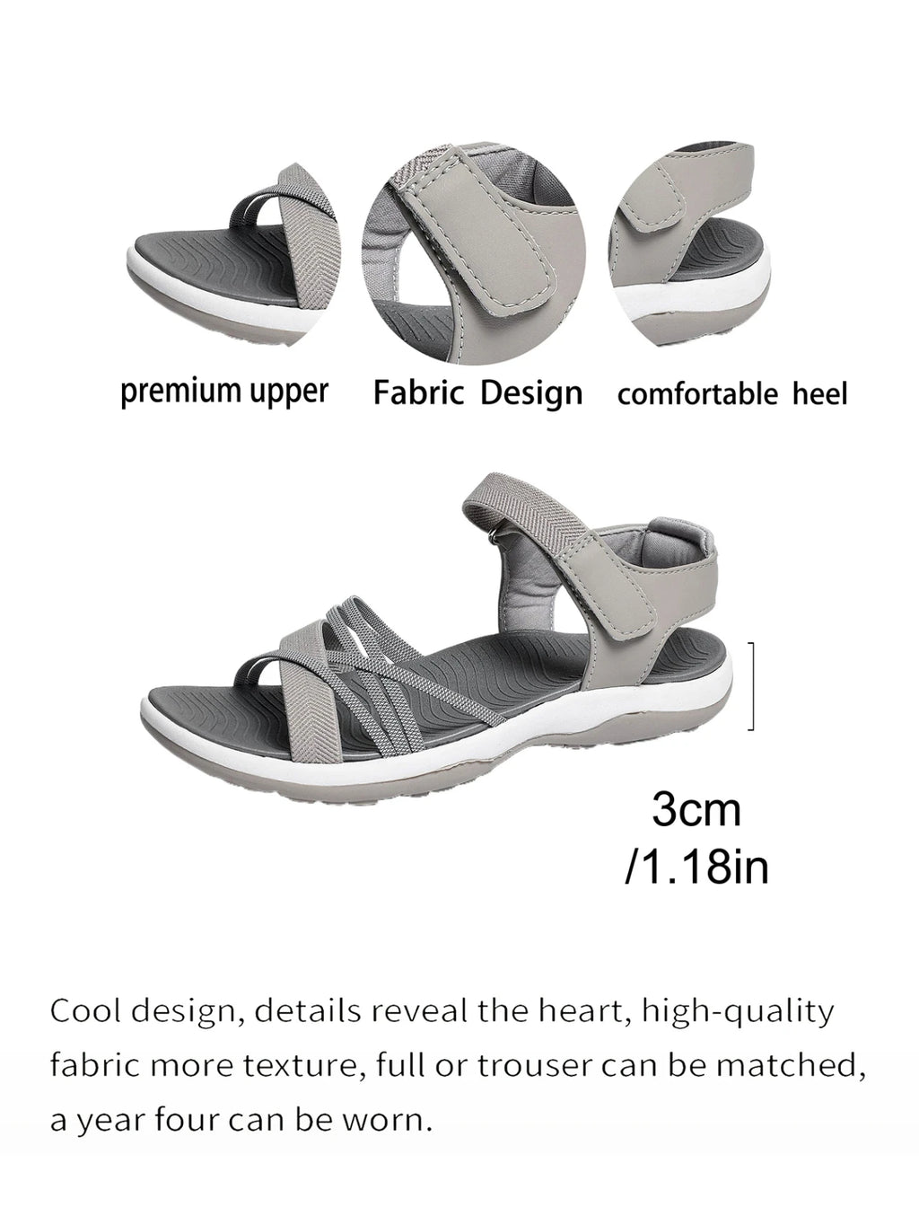 Women's Summer Sandals 2026 New Style, Flat, Non-Slip,Casual, Soft Sole,Large Size,Middle-Aged and Elderly Mom Shoes,Beach Shoes