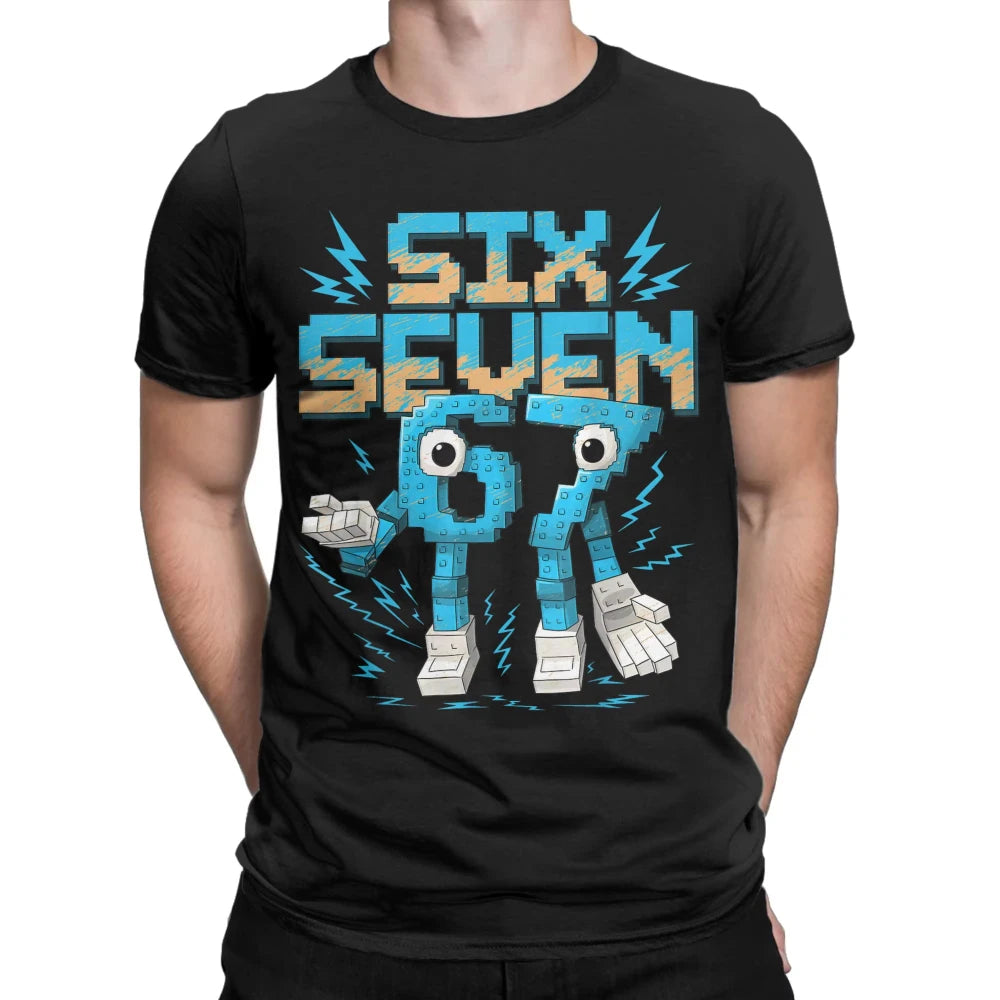 Oversized T-Shirt Beach Meme 67 Six Seven 6 7 Italian Brainrot Novelty T Shirts Cotton T-shirts for Men Basic Plus Size Top Tees