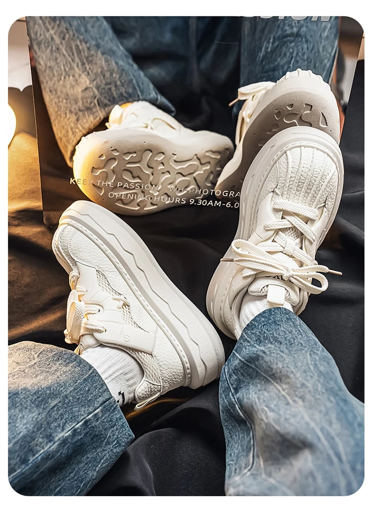 Men Sneakers Spring Lace Up Man Running Shoes Non Slip Platform Shoe High Quality Training Tennis Shoes Wear Resistant Men Shoes