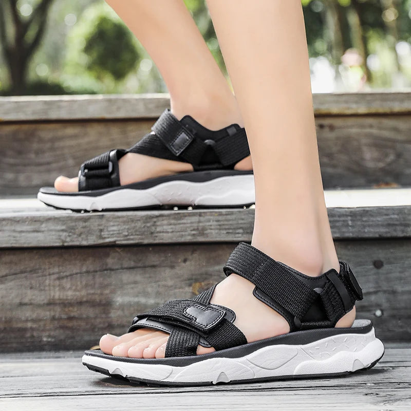 Summer Platform Hiking Sandals Men Brown Outdoor Beach Sandals Woman 2025 Original Luxury Designer Sandals Man sandalias hombre