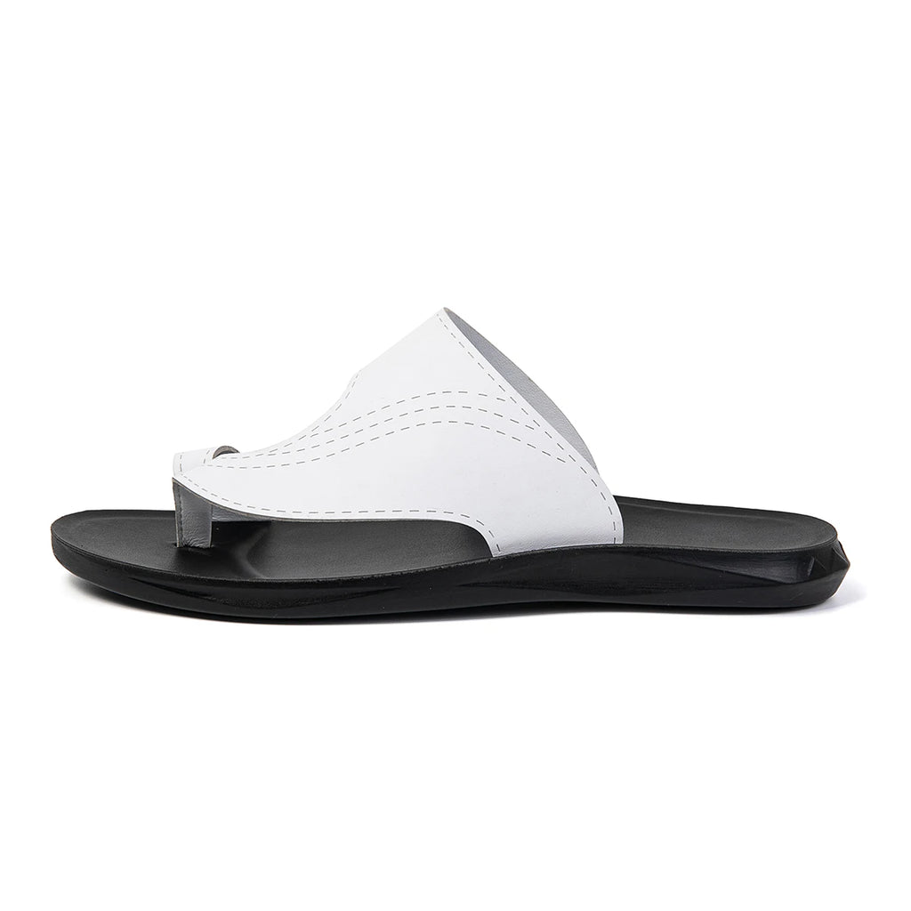 Summer Sandals High Quality Leather Men Bare Toe Slippers Men Shoes Slip on Casual Shoes Outdoor Mens Slides Comfy Beach Sandals