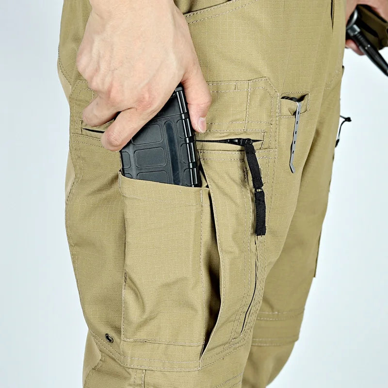Men Cargo Pants Tactics Wear Resistant Multiple Pockets Military Tactical Pants Casual Spring Autumn Men's Trousers Hiking