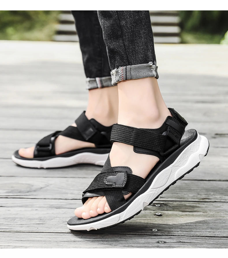 Summer Platform Hiking Sandals Men Brown Outdoor Beach Sandals Woman 2025 Original Luxury Designer Sandals Man sandalias hombre
