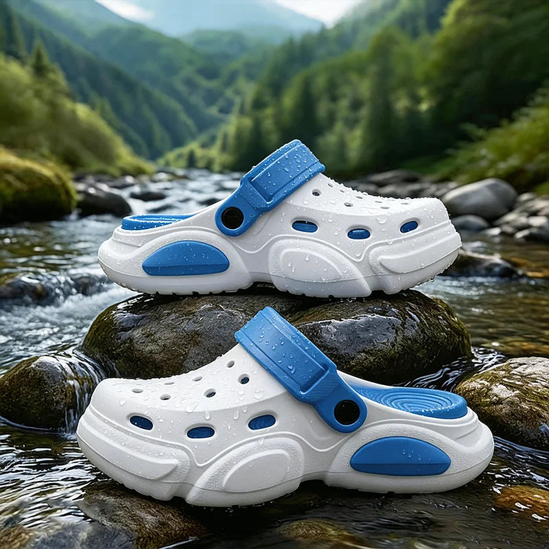 Summer Men's Thick-Soled Non-Slip Breathable Toe-Cap Sandals Casual Beach Slippers