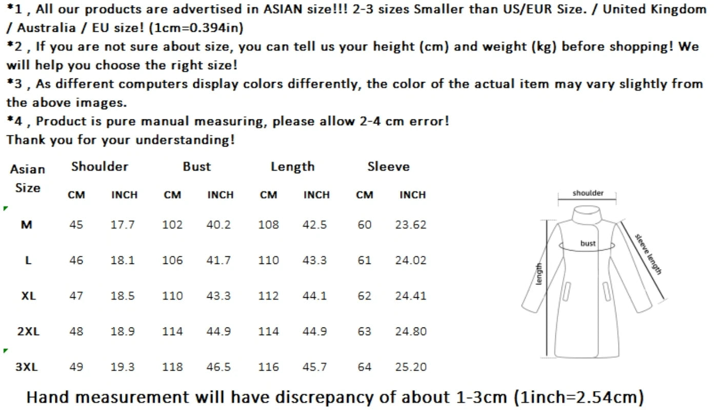 Winter Jacket Men Fashion Business Slim-fit British Style Solid Color Outdoor Cold Casual Trend Thickened Tweed Coat