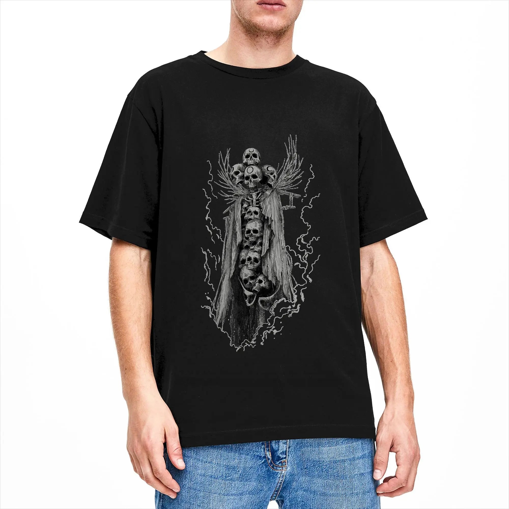 Oversized T Shirt Beach Hunts- Showdowns Hipster T-Shirts  Pure Cotton Tshirt for Male Awesome Design Short Sleeve Top Tees