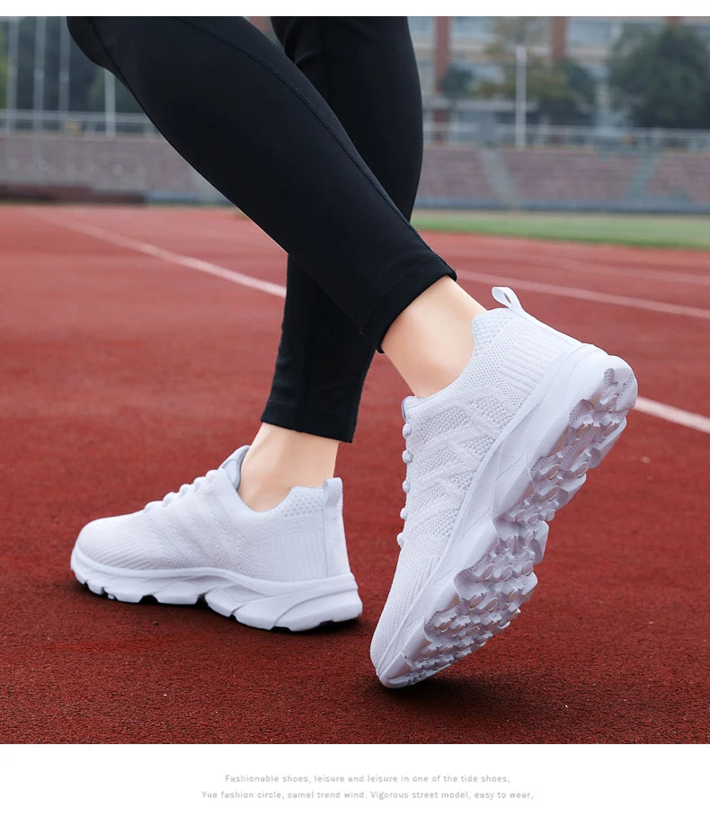 New Sneakers Women Casual Shoes Fashion Breathable Walking Mesh Flat Shoes Women 2024 Tenis Feminino White Ladies sports Shoes