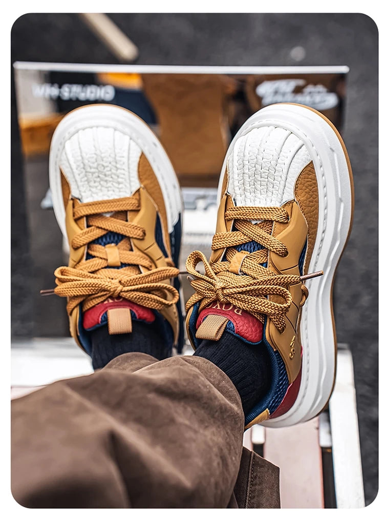 Men Sneakers Spring Lace Up Man Running Shoes Non Slip Platform Shoe High Quality Training Tennis Shoes Wear Resistant Men Shoes