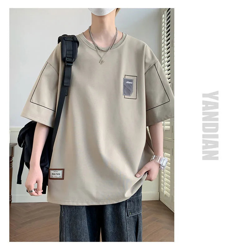 Plus Size 6XL 7XL 8XL T Shirts Hot Sale T-Shirts Men Wearing Big Oversized Tshirts Male Boy Young Tee Tops High Street Clothing