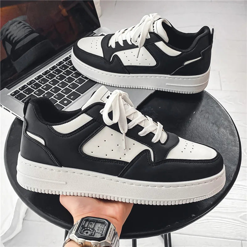 Men's New Breathable Sneakers, Versatile Thick-Soled White Sneakers, Sports Casual Sneakers, Running Shoes