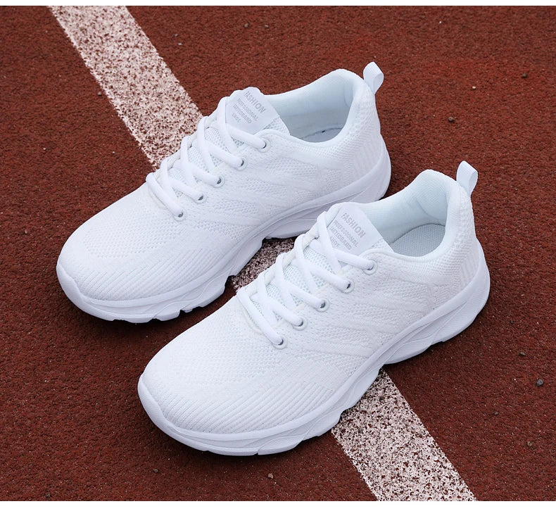 New Sneakers Women Casual Shoes Fashion Breathable Walking Mesh Flat Shoes Women 2024 Tenis Feminino White Ladies sports Shoes