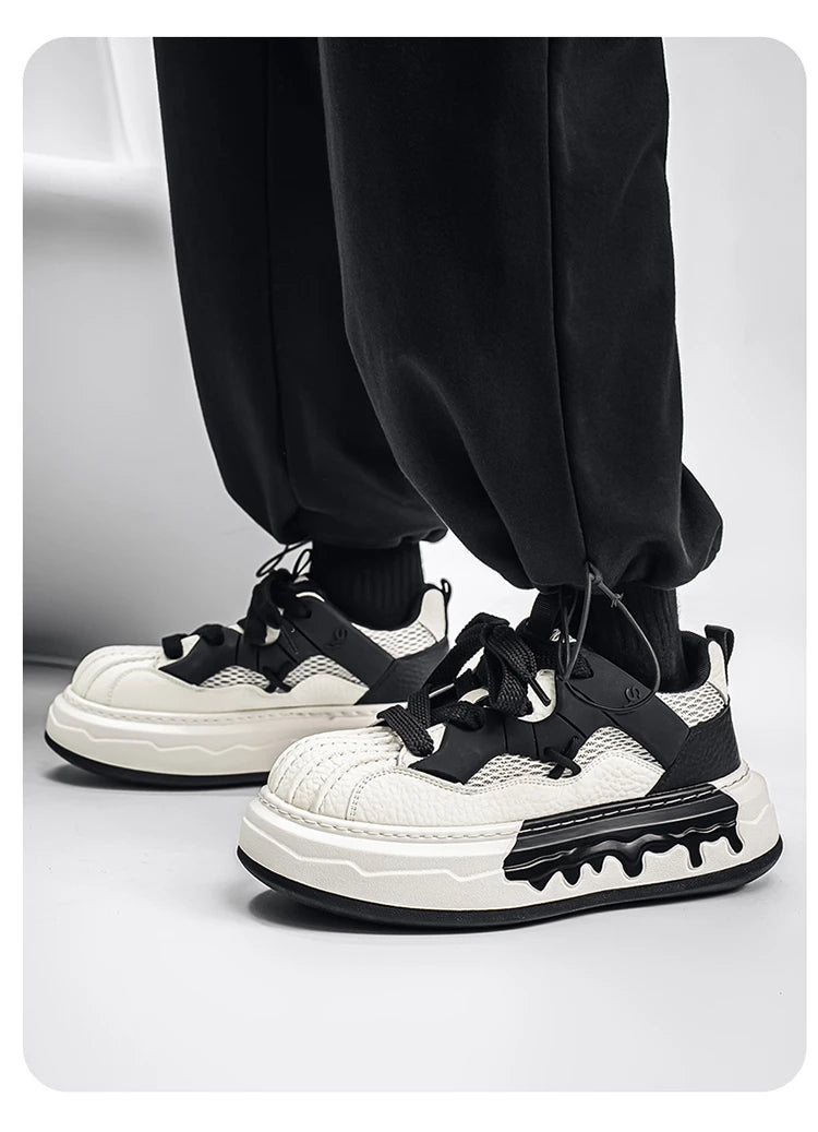 Men Sneakers Spring Lace Up Man Running Shoes Non Slip Platform Shoe High Quality Training Tennis Shoes Wear Resistant Men Shoes