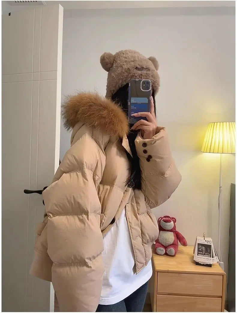 2025 Jackets for Women in Winter, Super Nice-looking Cotton Coats with Fur Collar, Short Cotton-padded Jackets for Little People