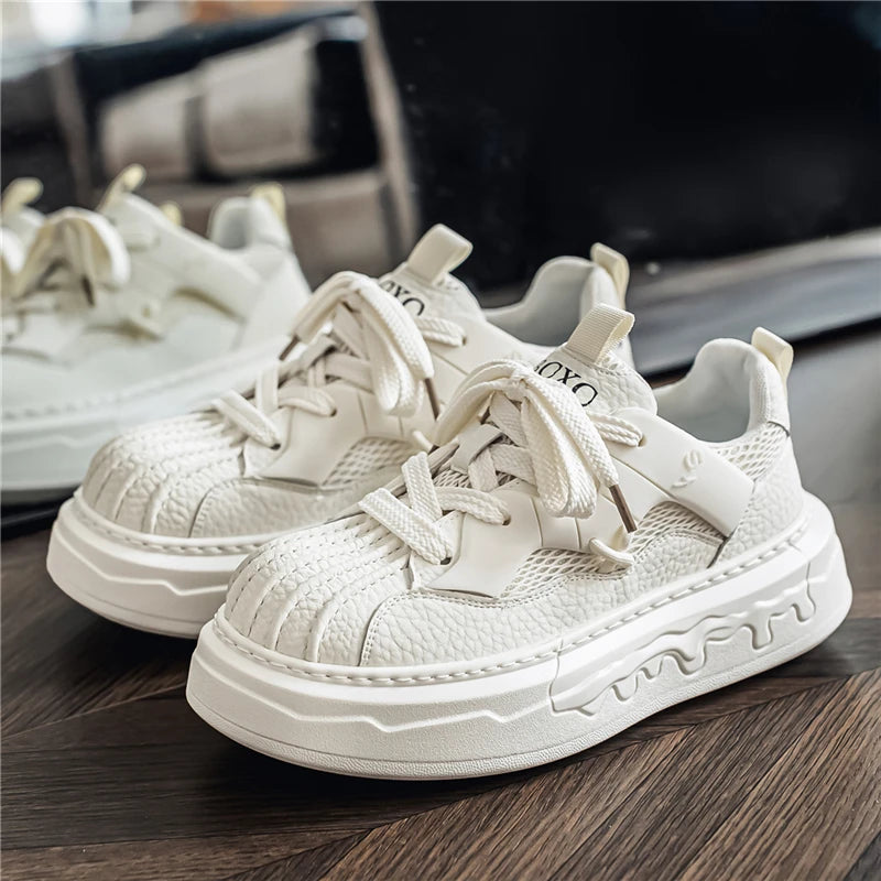 Men Sneakers Spring Lace Up Man Running Shoes Non Slip Platform Shoe High Quality Training Tennis Shoes Wear Resistant Men Shoes