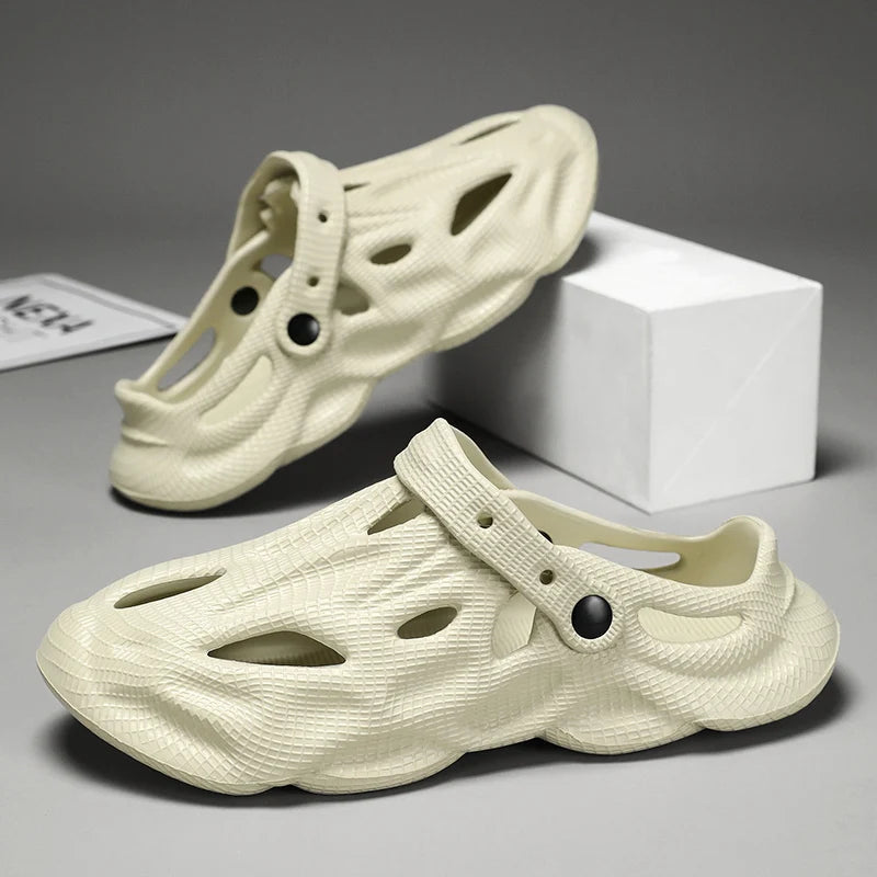 Summer Men Slippers Comfortable Platform Outdoor Sandals 2025 Beach Slippers Flip Flops Male Indoor Home Slides Bathroom Shoes