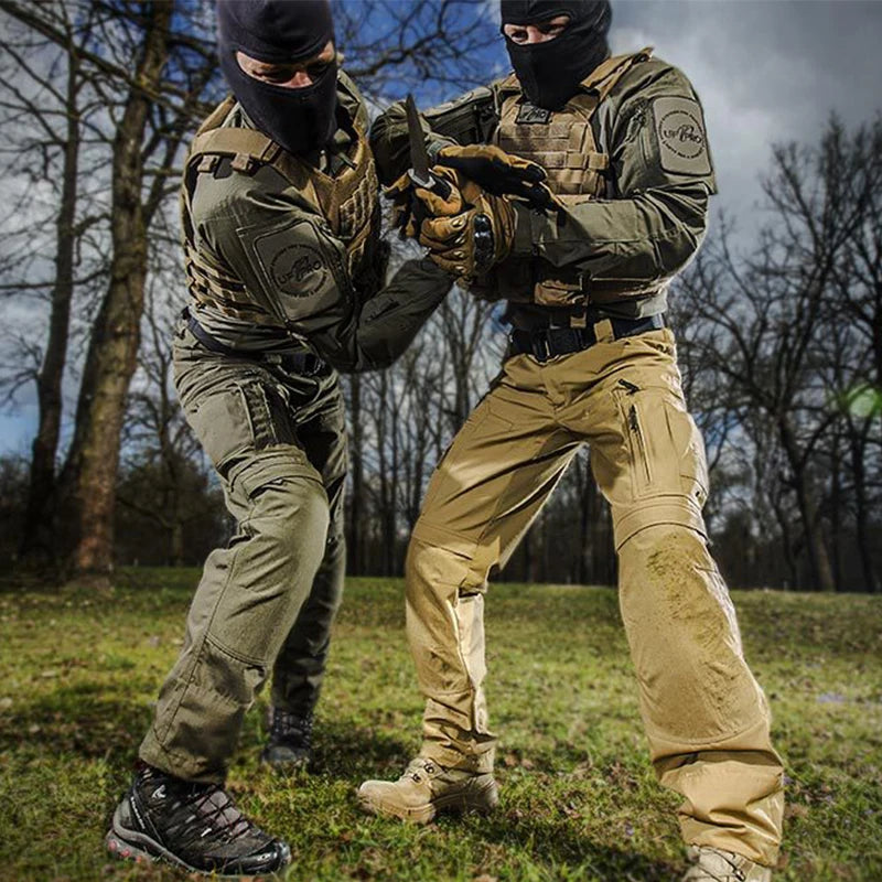 Men Cargo Pants Tactics Wear Resistant Multiple Pockets Military Tactical Pants Casual Spring Autumn Men's Trousers Hiking