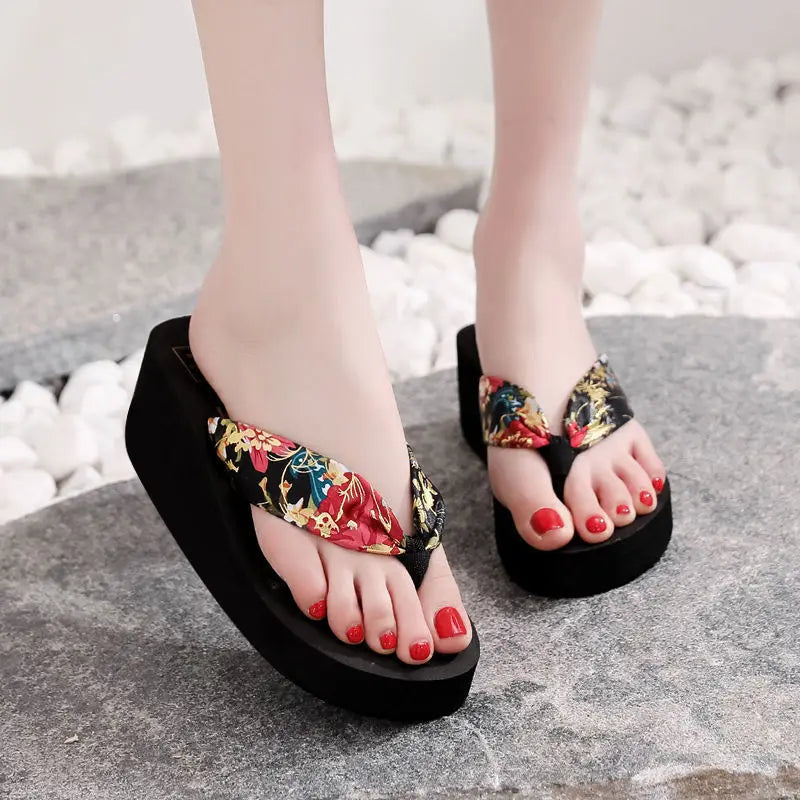 Summer Women Shoes 2026 Fashion Women Flip Flops Summer Beach Platform Slippers Casual Outside Wedges Sandals