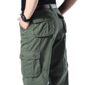 Tactical Cargo Pants Men Military Work Overalls Loose Straight Long Trousers Multi-Pocket Baggy Casual Cotton Army Slacks Pants