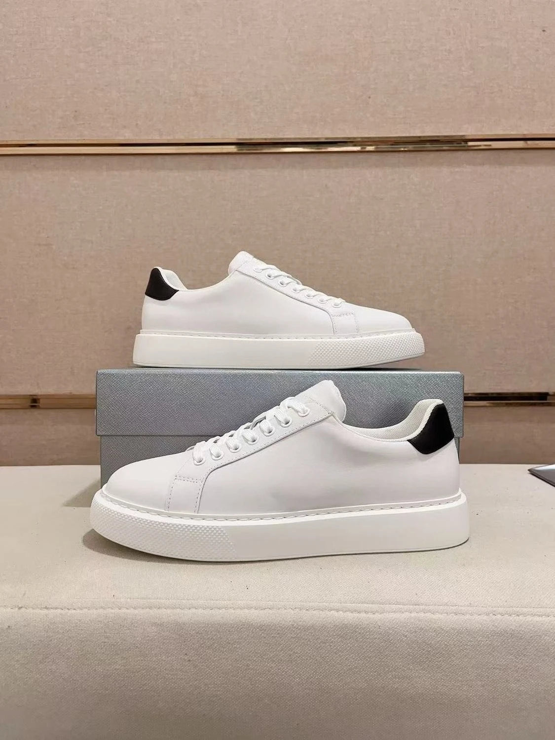 Summer Luxury Sneakers, Genuine Leather Platform Sneakers, Height-Increasing Casual Sneakers, Korean Style White Sneakers