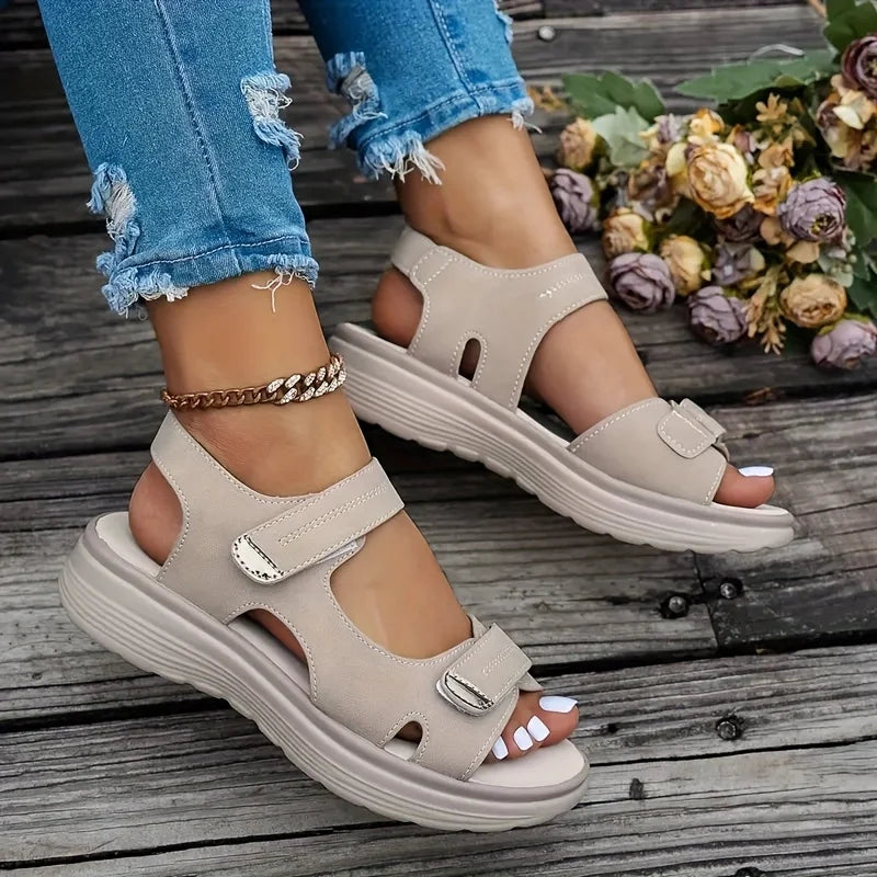 Summer Wedge Sandals for Women 2026 New Fashion Non Slip Beach Shoes Woman Lightweight Casual Platform Plus Size Sandals Women