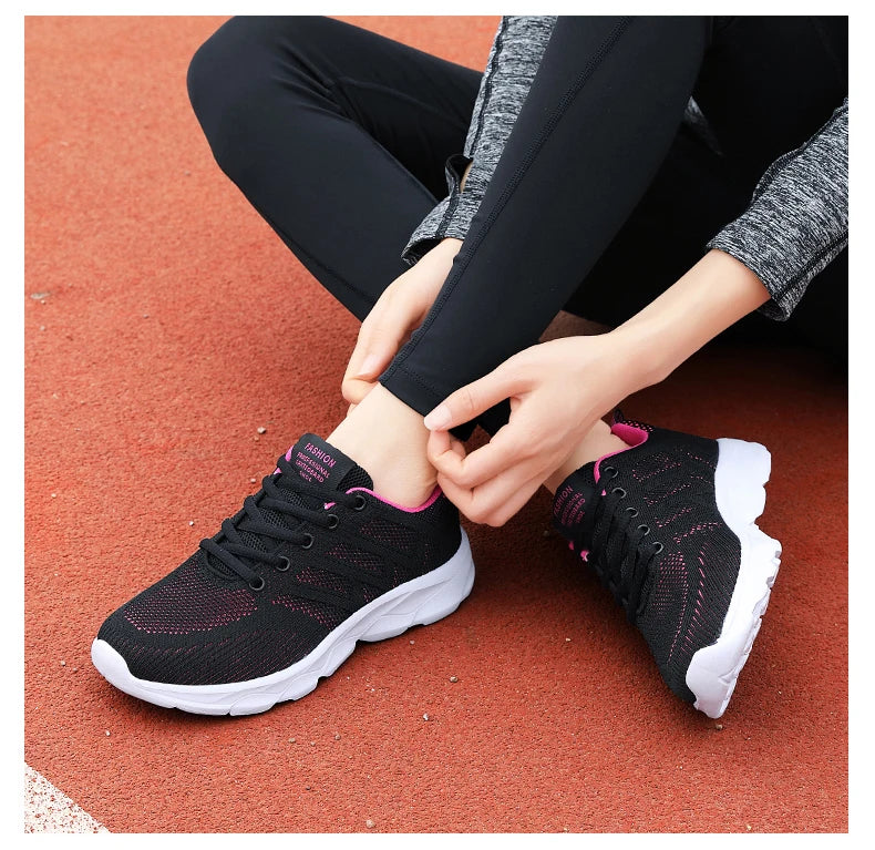 New Sneakers Women Casual Shoes Fashion Breathable Walking Mesh Flat Shoes Women 2024 Tenis Feminino White Ladies sports Shoes
