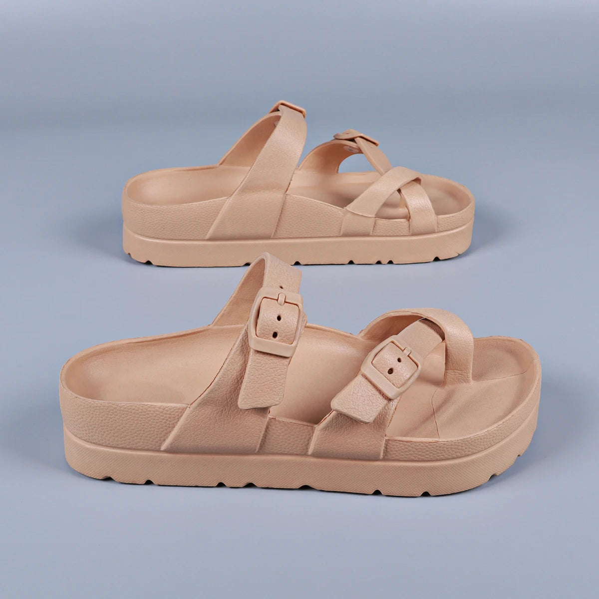 women's summer sandals lightweight solid color slides comfortable arch support women's indoor slippers