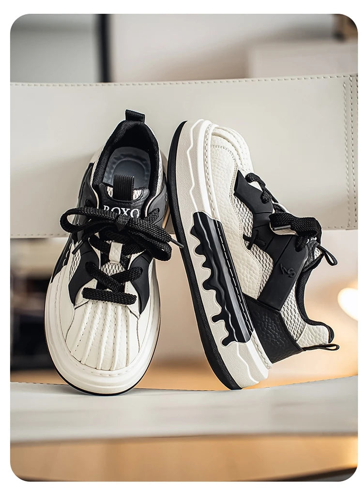 Men Sneakers Spring Lace Up Man Running Shoes Non Slip Platform Shoe High Quality Training Tennis Shoes Wear Resistant Men Shoes