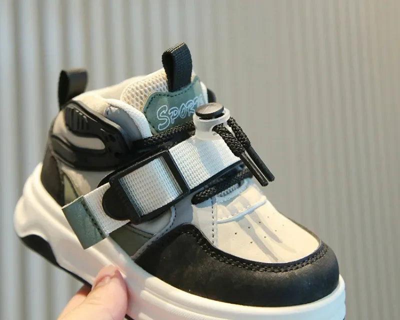 Kid Sneakers School High-top Causal Sports Shoes for Boy Non-slip Spring Autumn Children Fashion Girls Chunky Basketball Shoes