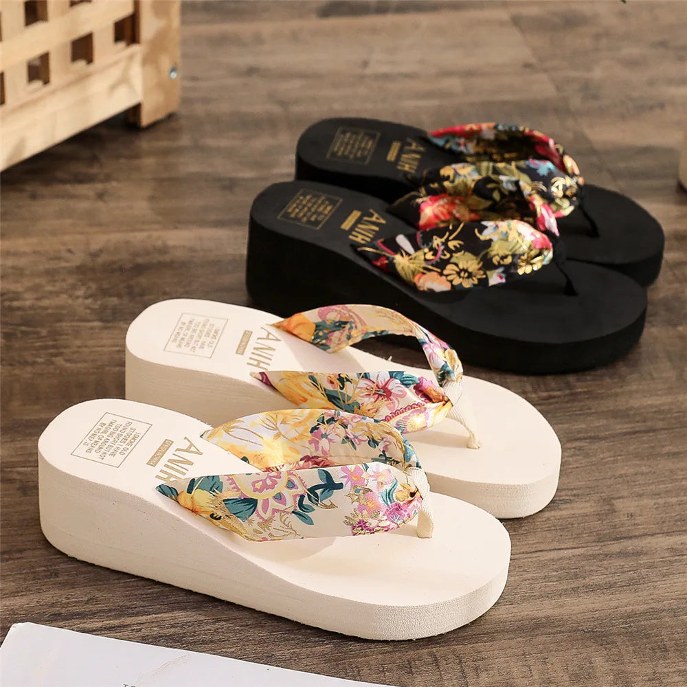 Summer Women Shoes 2026 Fashion Women Flip Flops Summer Beach Platform Slippers Casual Outside Wedges Sandals