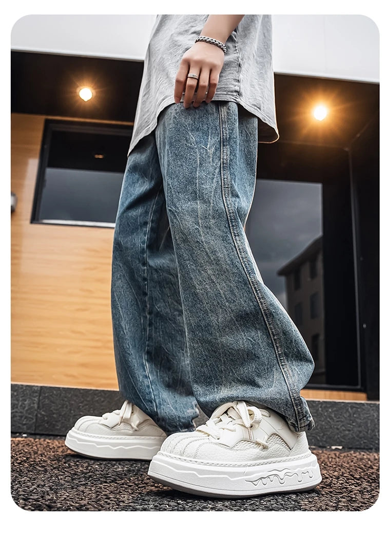 Men Sneakers Spring Lace Up Man Running Shoes Non Slip Platform Shoe High Quality Training Tennis Shoes Wear Resistant Men Shoes