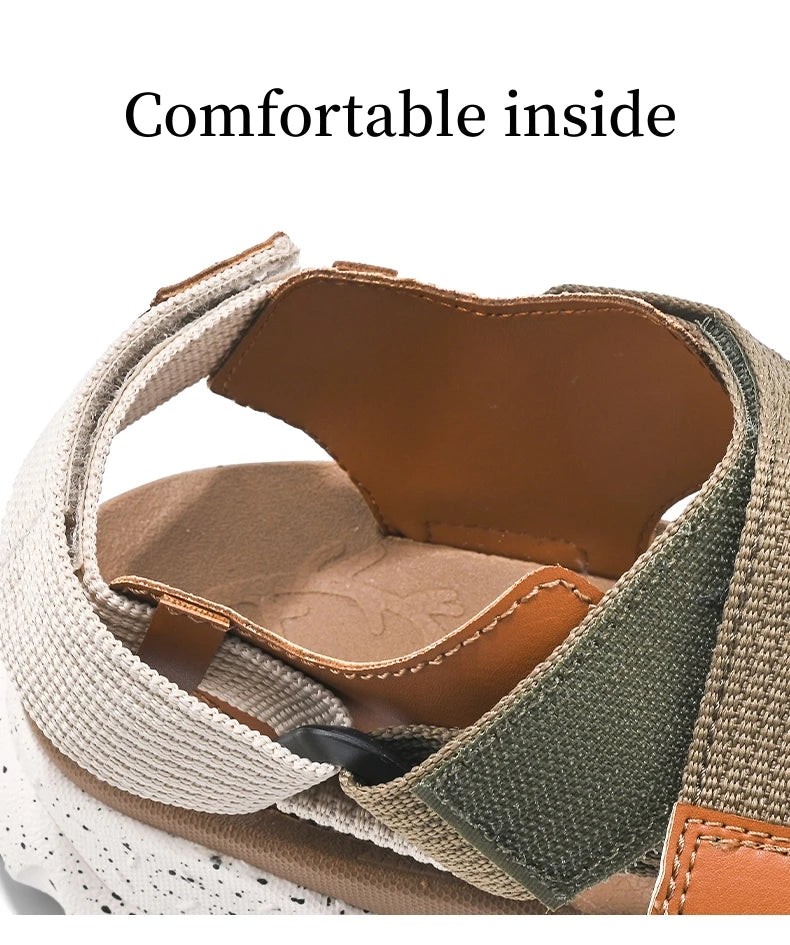 Summer Platform Hiking Sandals Men Brown Outdoor Beach Sandals Woman 2025 Original Luxury Designer Sandals Man sandalias hombre
