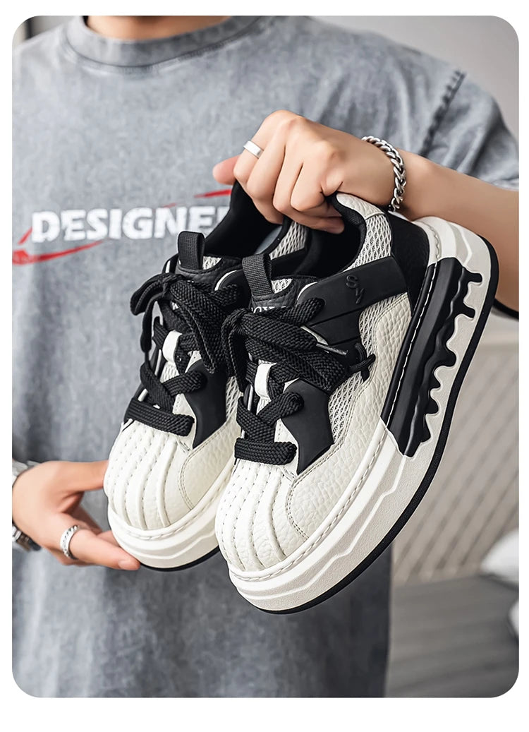 Men Sneakers Spring Lace Up Man Running Shoes Non Slip Platform Shoe High Quality Training Tennis Shoes Wear Resistant Men Shoes