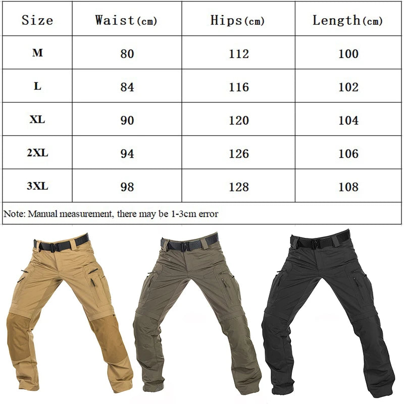 Men Cargo Pants Tactics Wear Resistant Multiple Pockets Military Tactical Pants Casual Spring Autumn Men's Trousers Hiking