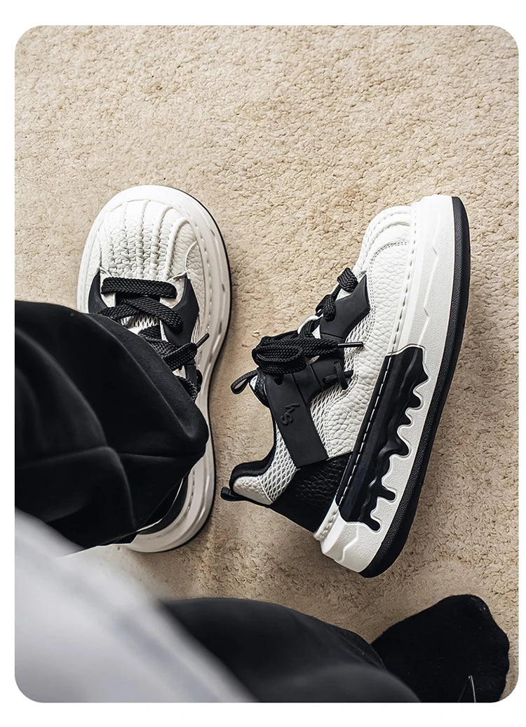 Men Sneakers Spring Lace Up Man Running Shoes Non Slip Platform Shoe High Quality Training Tennis Shoes Wear Resistant Men Shoes