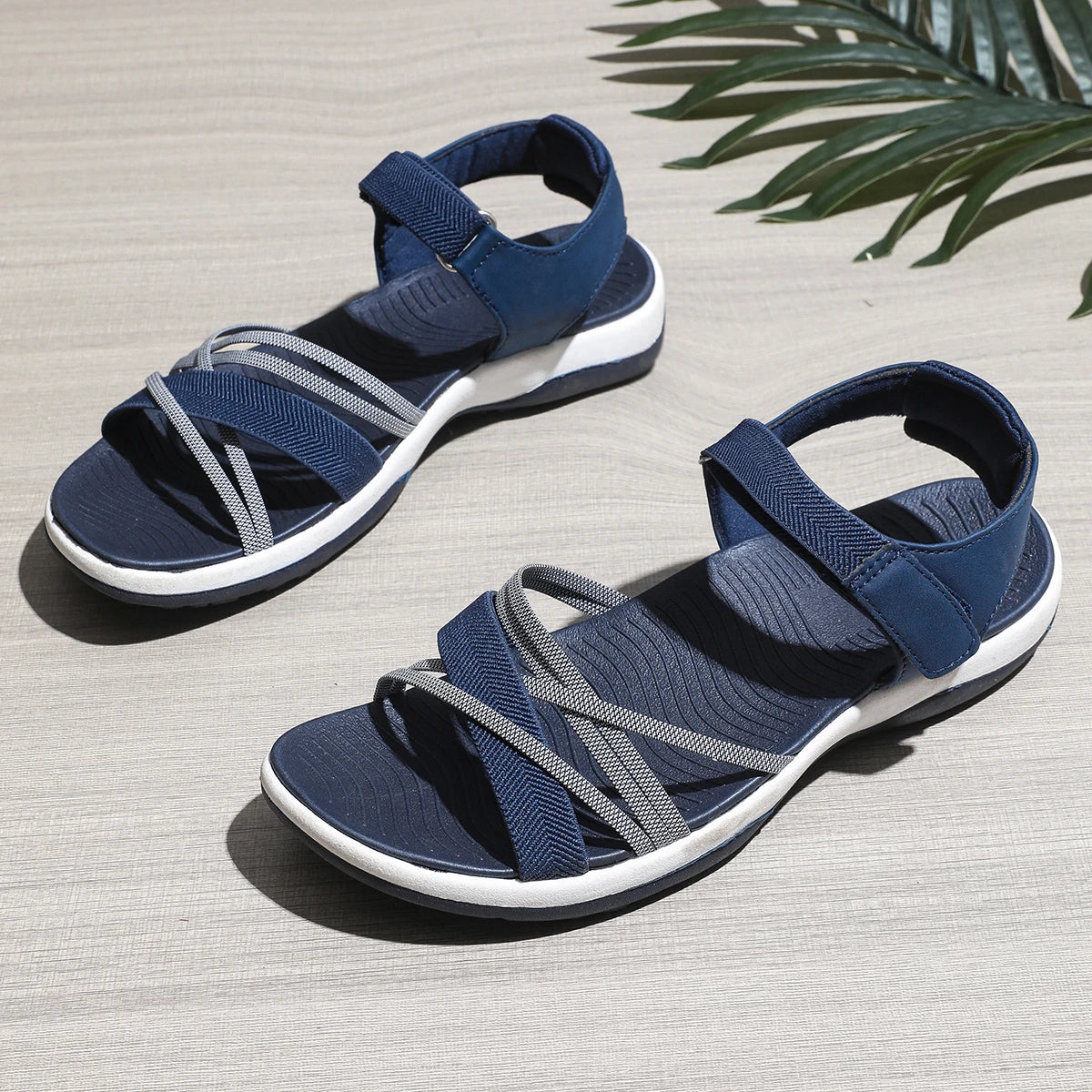 Women's Summer Sandals 2026 New Style, Flat, Non-Slip,Casual, Soft Sole,Large Size,Middle-Aged and Elderly Mom Shoes,Beach Shoes