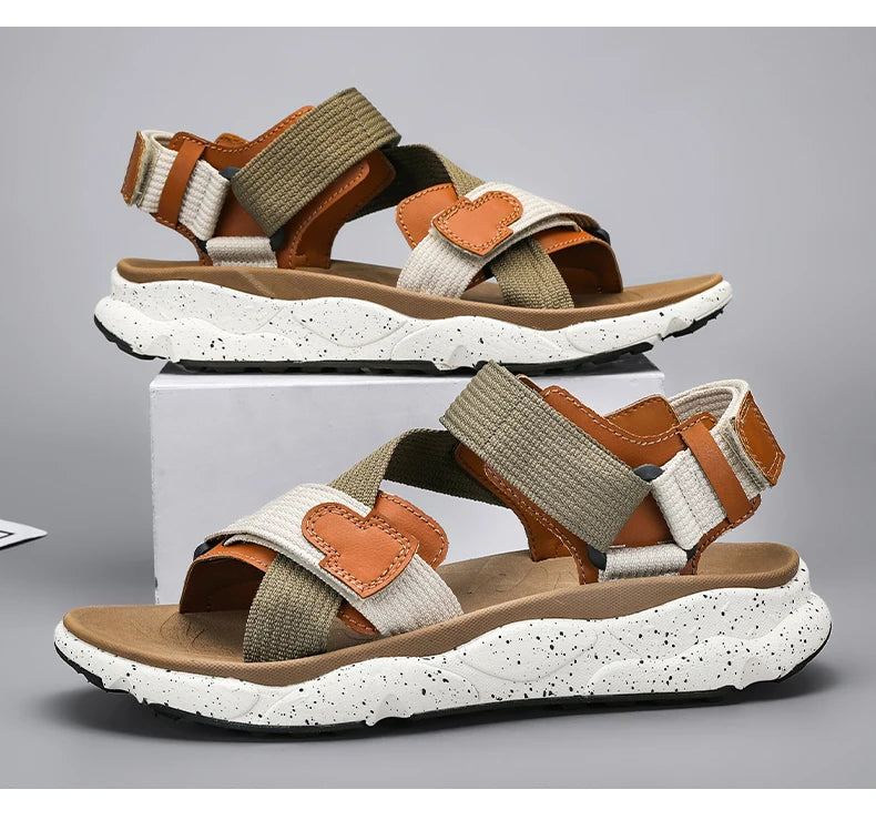 Summer Platform Hiking Sandals Men Brown Outdoor Beach Sandals Woman 2025 Original Luxury Designer Sandals Man sandalias hombre