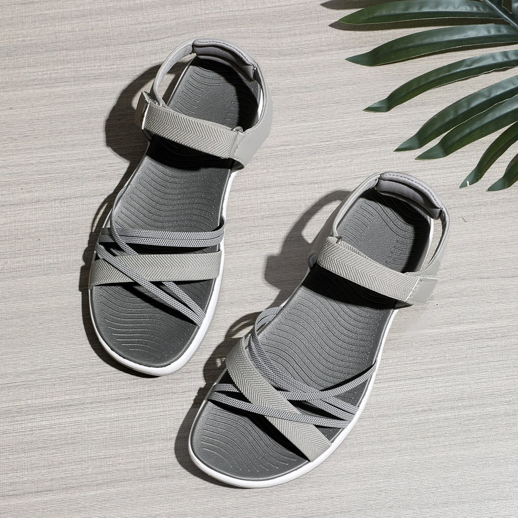Women's Summer Sandals 2026 New Style, Flat, Non-Slip,Casual, Soft Sole,Large Size,Middle-Aged and Elderly Mom Shoes,Beach Shoes